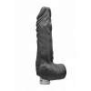 9" / 23 cm Realistic Vibrating Dildo With Balls - Black