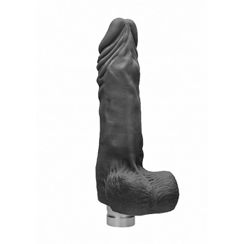 9" / 23 cm Realistic Vibrating Dildo With Balls - Black