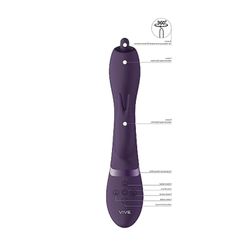 Wibrator Nilo - Pinpoint Rotating G-spot Rabbit - Purple