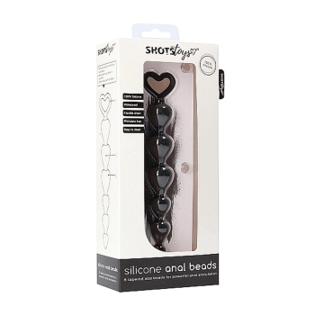 Kuleczki analne silikonowe ShotsToys czarne 15 cm