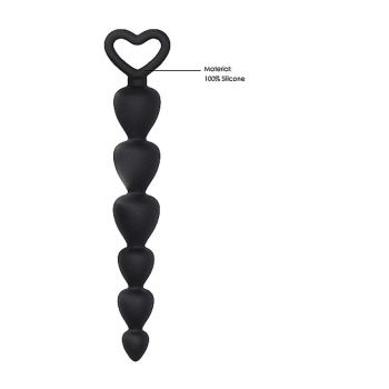 Kuleczki analne silikonowe ShotsToys czarne 15 cm