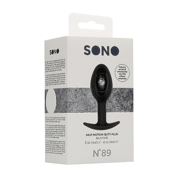 Korek analny obciążony buttplug z kulką sex 8cm