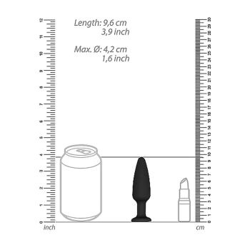 Podłużny silikonowy korek analny zatyczka 9,5 cm