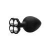 Extra Large Lucky Diamond Butt Plug - Black