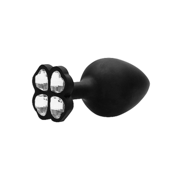 Extra Large Lucky Diamond Butt Plug - Black