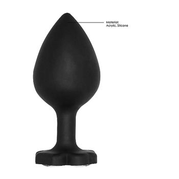 Extra Large Lucky Diamond Butt Plug - Black