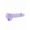 Dildo z przyssawką mały fioletowy penis 17 cm