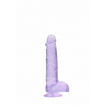 Dildo z przyssawką mały fioletowy penis 17 cm