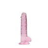 Dildo różowe z mocną przyssawką różowy orgazm 19cm