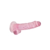 Dildo różowe z mocną przyssawką różowy orgazm 19cm