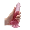 Dildo różowe z mocną przyssawką różowy orgazm 19cm