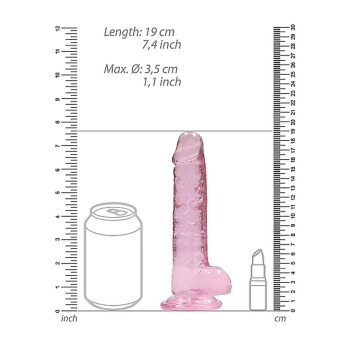 Dildo różowe z mocną przyssawką różowy orgazm 19cm