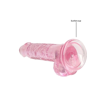 Dildo różowe z mocną przyssawką różowy orgazm 19cm