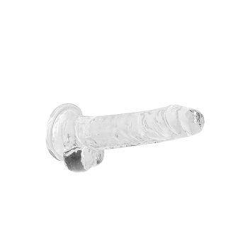 Przezroczyste dildo gumowe z prostym trzonem 19cm