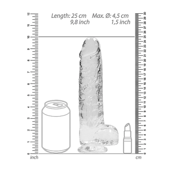 Duży wodoodporny penis dildo mocna przyssawka 25cm