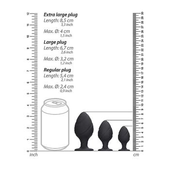 Gładki silikonowy korek analny zatyczka plug 8,5cm