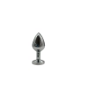 Plug-Diamond King Butt Plug - Metal Medium Black