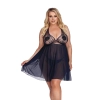 PANDORA BLACK ( CHEMISE/HALKA ) L+