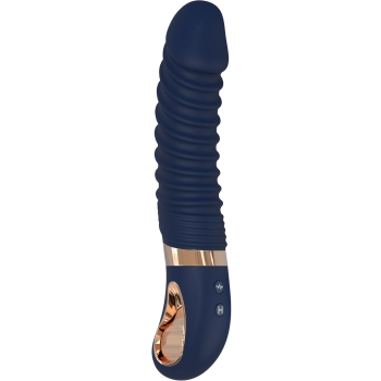 Wibrator punktu G Nereos granatowy silikonowy Dream Toys USB 23 cm
