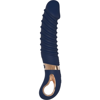 Wibrator punktu G Nereos granatowy silikonowy Dream Toys USB 23 cm