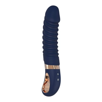 Wibrator punktu G Nereos granatowy silikonowy Dream Toys USB 23 cm