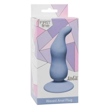 Plug-Waved Anal Plug Blue