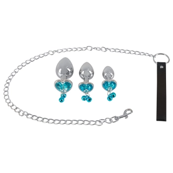 Butt Plug Set with a Leash