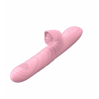 Wibrator posuwisty z sex masażerem 20 trybów 23cm