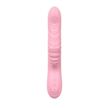 Wibrator posuwisty z sex masażerem 20 trybów 23cm