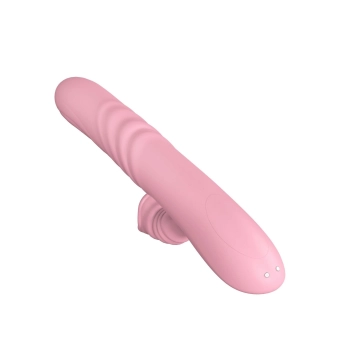 Wibrator posuwisty z sex masażerem 20 trybów 23cm