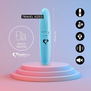 FeelzToys - Ella Lipstick Vibrator Light Blue