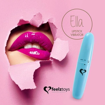 FeelzToys - Ella Lipstick Vibrator Light Blue