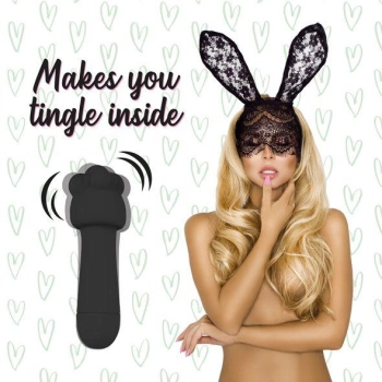 FeelzToys - Mister Bunny Massage Vibrator met 2 Dopjes Zwart