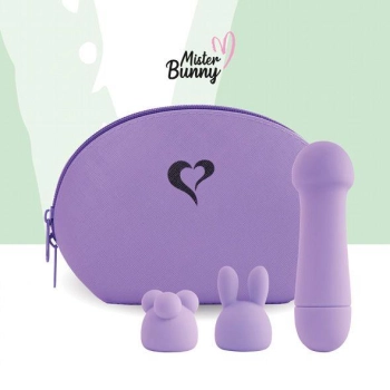 FeelzToys - Mister Bunny Massage Vibrator met 2 Dopjes Paars