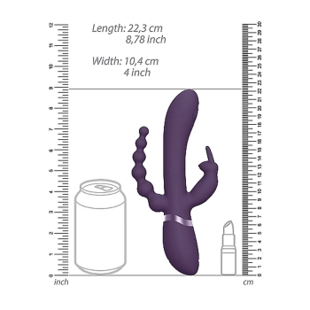Wibrator króliczek Vive Rini fioletowy silikonowy USB 22 cm