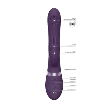 Wibrator króliczek Vive Rini fioletowy silikonowy USB 22 cm