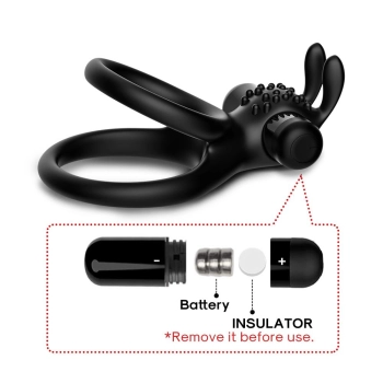 Pierścień wibrujący silikonowy Traveler B Series Joy czarny