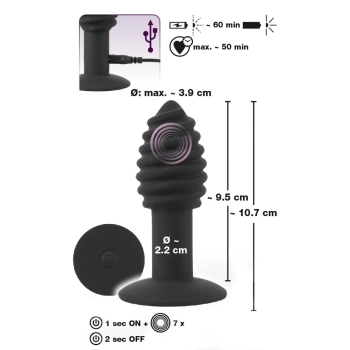 Black Velvets Twist butt plug