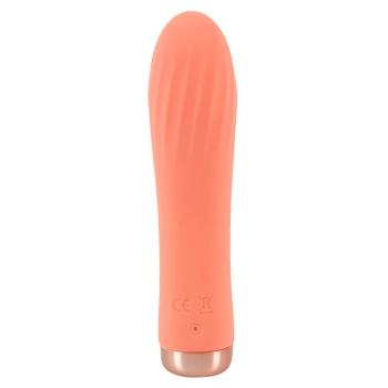 Peachy Mini Ribbed Vibrator