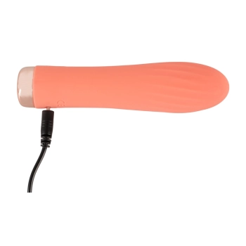 Peachy Mini Ribbed Vibrator