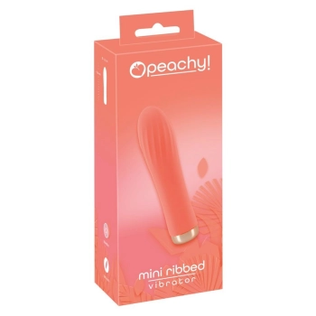 Peachy Mini Ribbed Vibrator