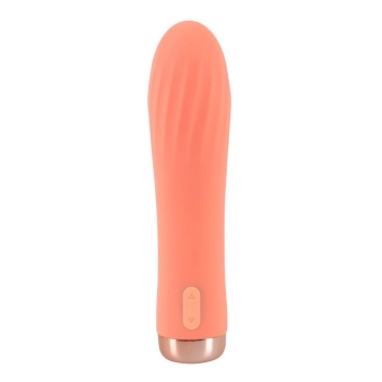 Peachy Mini Ribbed Vibrator