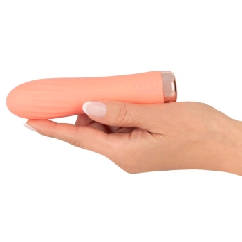 Peachy Mini Ribbed Vibrator