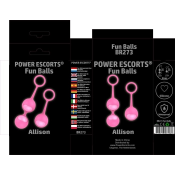 Kulki-Funballs Allison-Duo Kegel Balls Slicone Pink