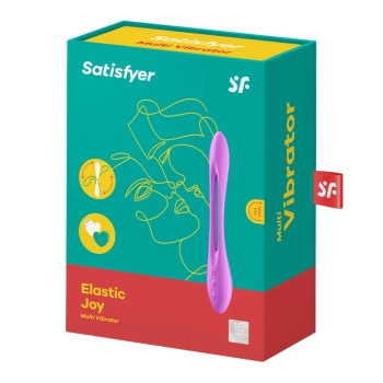 Wibrator podwójny Satisfyer Elastic Joy 10 trybów 23cm fioletowy