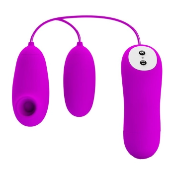 PRETTY LOVE - SUCTION & VIBRO-BULLETS, 12 vibration functions 12 sucking functions