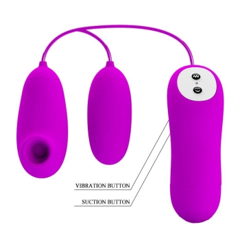 PRETTY LOVE - SUCTION & VIBRO-BULLETS, 12 vibration functions 12 sucking functions