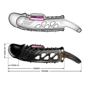 Nakładka powiększająca penisa z wibracjami pogrubi