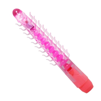 Zginane wibrujące dildo z wypustkami 23,5 cm