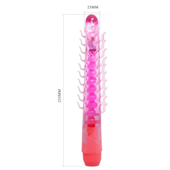 Zginane wibrujące dildo z wypustkami 23,5 cm